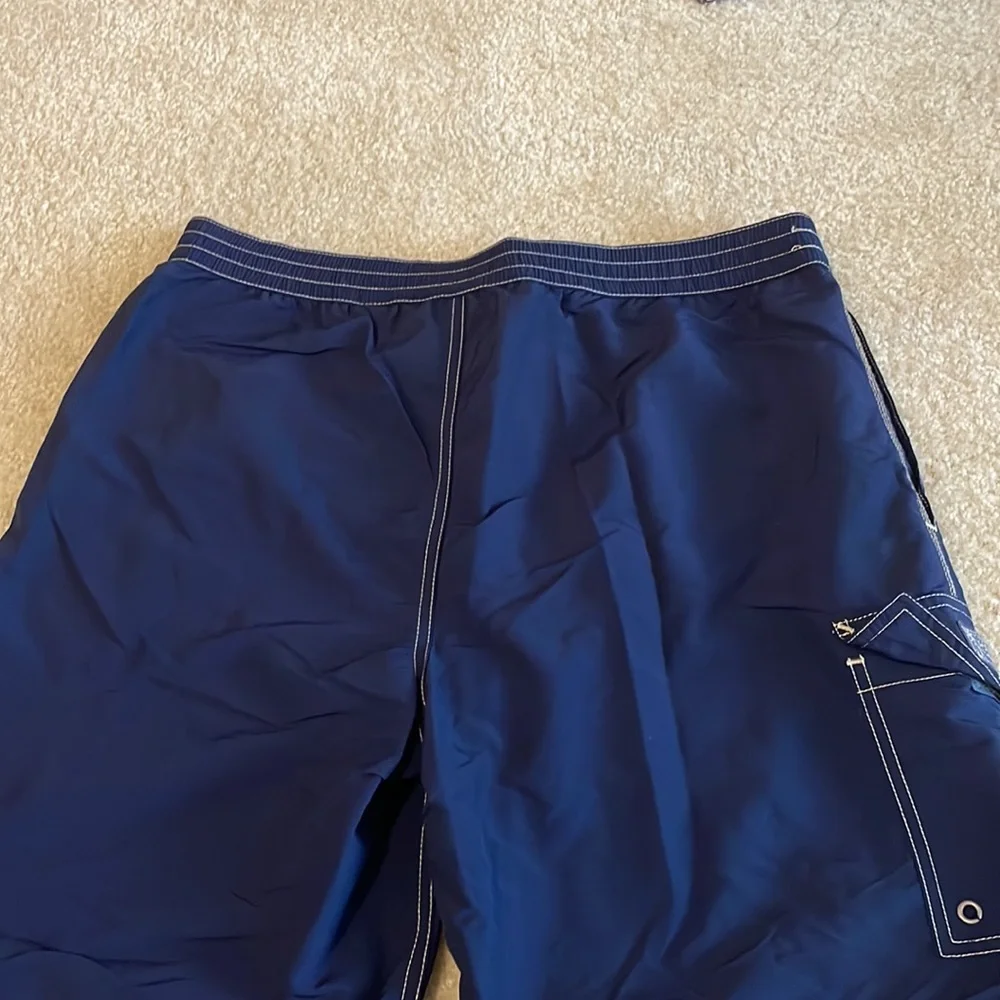 Polo Ralph Lauren Navy Blue Cargo Pocket Swim Trunks Mens Size Large - Picture 5 of 7